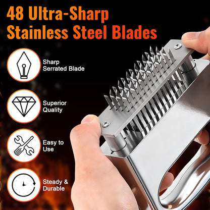 48-Blade Meat Tenderizer Tool, Stainless Steel Needle Meat Tenderizer