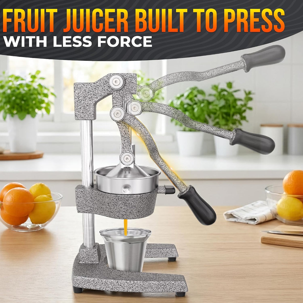 NADOBA Lemon Squeezer and Lime Squeezer, Max Extraction Citrus Hand Juicer