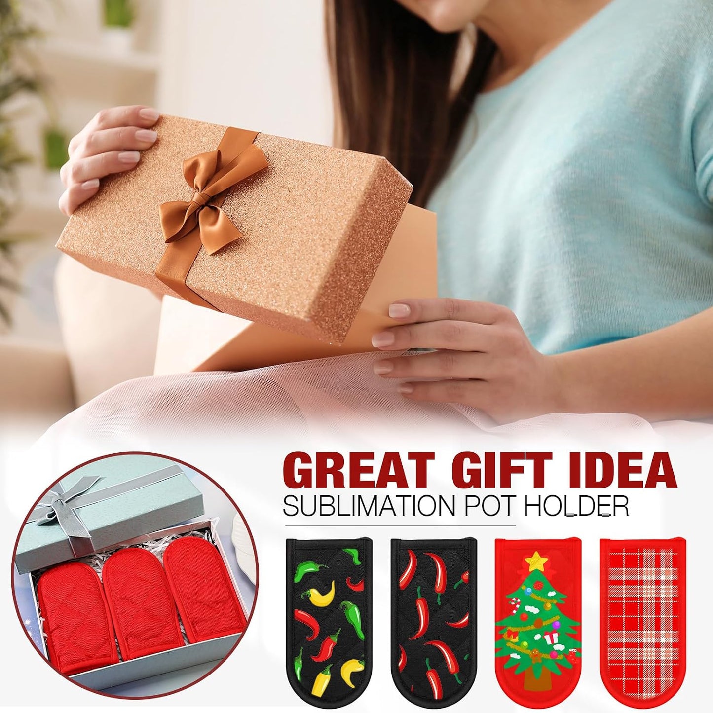 Dandat 24 Set Hot Handle Covers for Daily Replace Use Gift Pan Handle Sleeve Covers Heat Resistant Cast Iron Holder Sleeve Washable Handgrip Mitts for Christmas Kitchen Gifts Craft (Black)