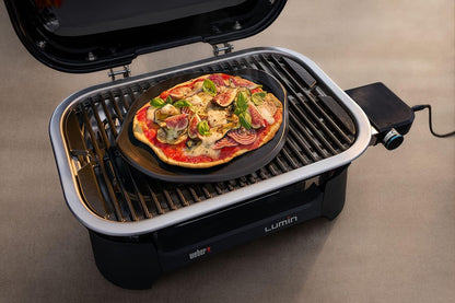 Weber Lumin Compact Outdoor Electric Barbecue Grill, Light Green - Great Small Spaces such as Patios, Balconies, and Decks, Portable and Convenient