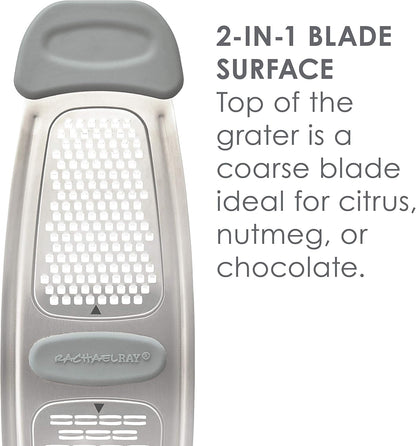 Rachael Ray Multi Stainless Steel Grater, Marine Blue, Small