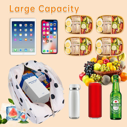 Lunch Bag for Women Men Girl,Large Cute Corduroy Lunch Tote Bags - Reusable Insulated Lunch Box for women with Handle, Leakproof WaterProof Design for Office, School, Work,Picnic.