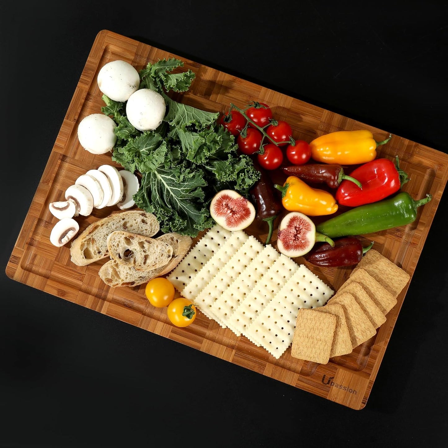 Heavy Duty Bamboo Cutting Board Set 3 Pack Non Toxic Juice Groove Charcuterie Board Book Wood Cutting Boards for Kitchen Solid End Grain Wood Chopping Board Large Butcher Block