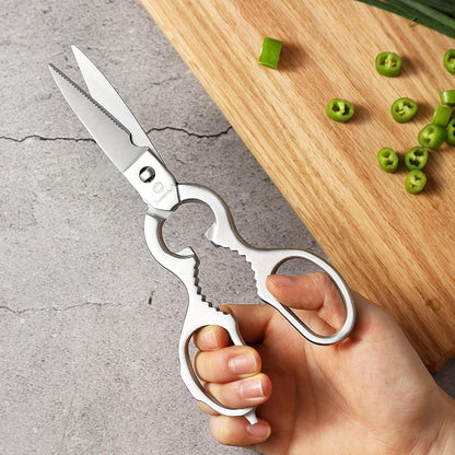 Sunnecko Heavy Duty Kitchen Scissors - Stainless Steel Kitchen Shears, Ultra Sharp Micro Serrated Poultry Shears, Cooking Scissors for Meat, Dishwasher Safe