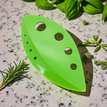 Handy Housewares Leaf-Shaped Kitchen Herb Stripper, 8 Holes Fits a Variety of Spices, Herbs or Kale