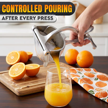 Fold Flat Lemon Squeezer Stainless Steel, Heavy Duty Citrus Juicer