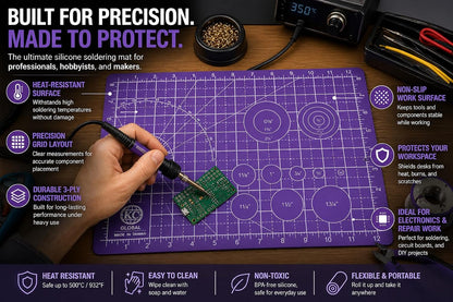 KC GLOBAL A3 (19"x13") Professional Grade Self-Healing Cutting Mat (Purple) - Odor-Free, Double-Sided, Eco-Friendly, Non-Slip, Premium Desk mat for DIY, Crafting, Model Building,and Art Projects