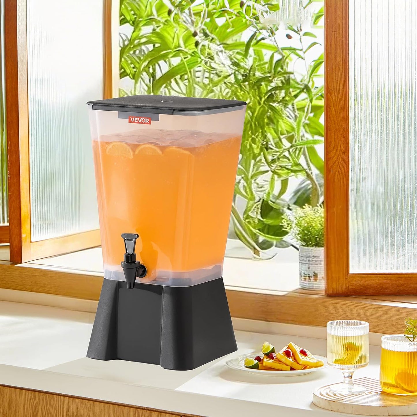 VEVOR Beverage Dispenser, 3 Gallon x 2 Drink Dispensers for Parties, Plastic Juice Dispenser with Stand Spigot Lid, Iced Tea Lemonade Juice Water Dispenser, for Restaurants, Hotels, Parties