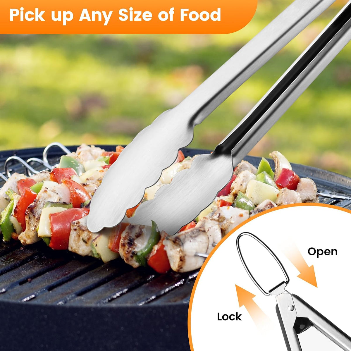 11 Pcs Grill Tools Set,BBQ ＆ Grilling Accessories Outdoor Barbecue Utensils