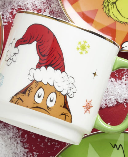 Lenox 898096 Merry Grinchmas Chip & Dip Bowl, Christmas Dishes, Festive Holiday Serveware