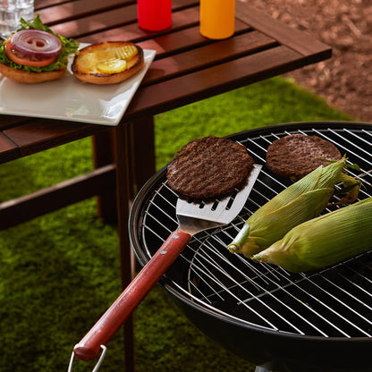 RSVP International Endurance (BQ-FRK) BBQ Grill Fork, 17.25" | Long Handle Keeps Hands Safe from Fire | Made from Stainless Steel & Rosewood