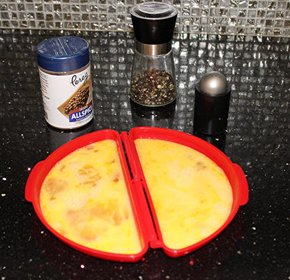 Microwave Egg Cooker 2-Egg Poacher Omelet and Scrambled Egg Maker