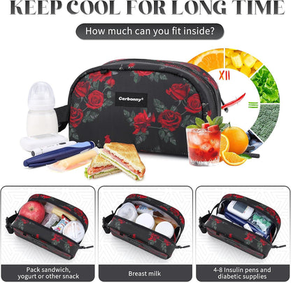 Cerbonny Freezable Cooler Bag for Work/School Travel - Mini Insulated Bag Fit For Yogurt