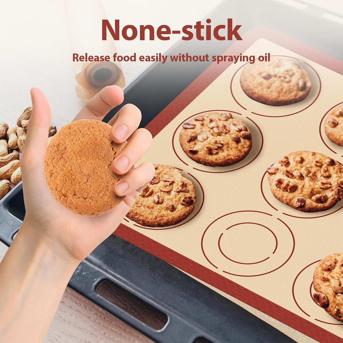 Silicone Baking Mat, Nonstick & Reusable