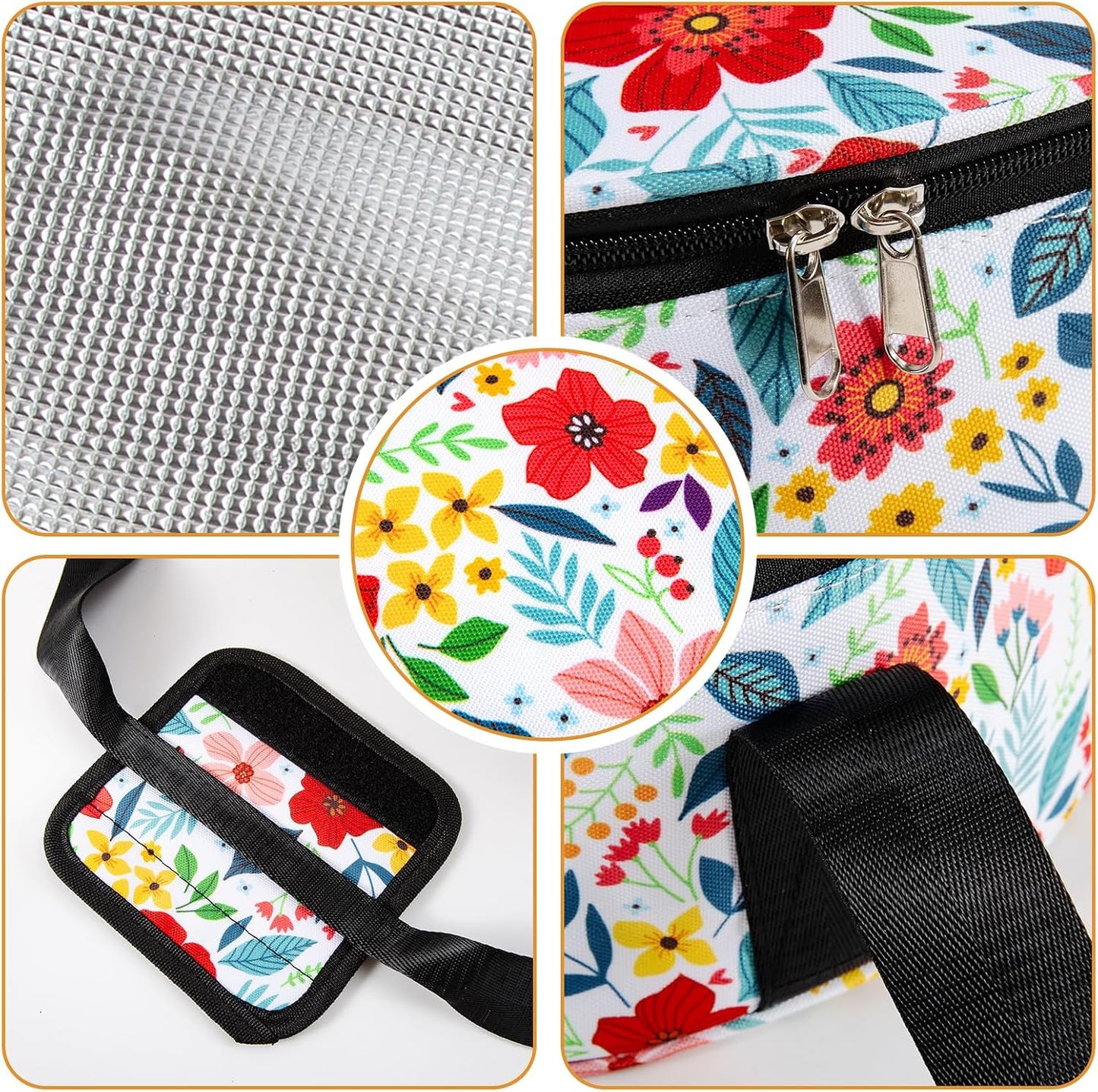 Casserole Carrier &5Pcs Sunflower Wooden Cooking Spoons Set,12.5" Pie Carrier,2 Compartments Insulated Pie Carrier with Lid and Handle,Pie Carrying Case,Kitchen Baking Spoon Kitchen Gift Set