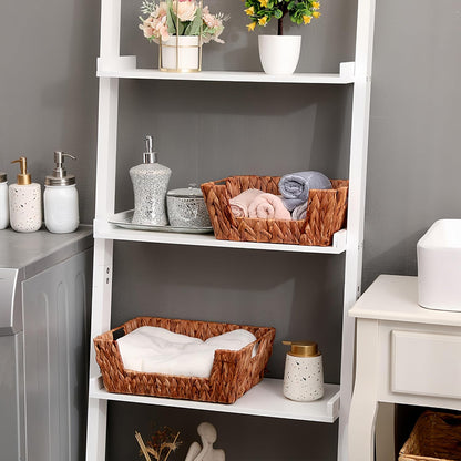 Wicker Storage Baskets,Open Front Storage Baskets with Built-in Handles, Pantry Storage Bins for Kitchen, Bedroom, Bathroom, Home Decor-2 Pack