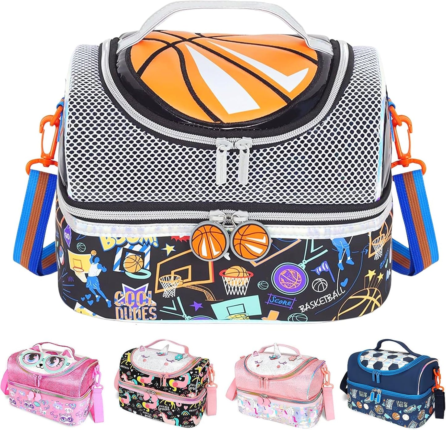 RLGPBON Lunch Bag Kids,Boys Lunch Box,Space Lunch Bag Toddler Teen Boys,School Daycare Cute Travel bags