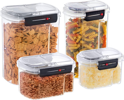 Oggi Easi Grip 23oz Moisture Proof Storage Container, Ultra Clear BPA-Free Sealable Canister, Flip Open Pouring Lid, Date Reminder Slider on Clip, Ideal Kitchen and Pantry Storage (23oz / 0.68lt)