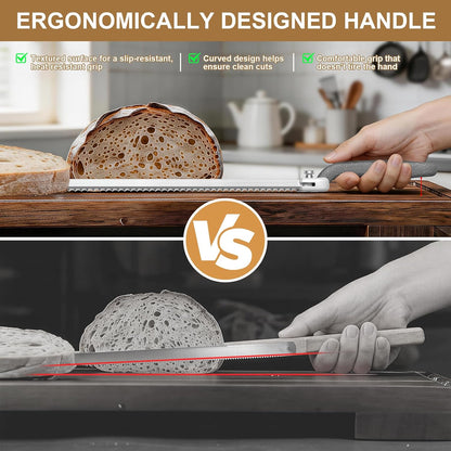 Sourdough Bread Knife for Homemade Bread: 11" Adjustable Bread Slicer