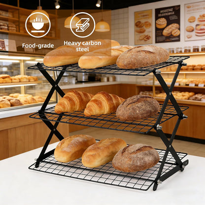 3 Tier Collapsible Cooling Rack Sourdough Cooling Rack 17"x10"