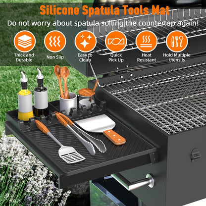 Silicone Grill Mat Compatible with Blackstone, BBQ Griddle Tool