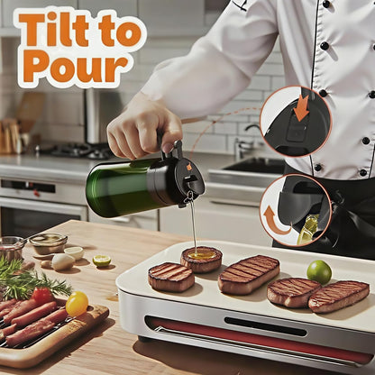 Olive Oil Sprayer for Cooking, 220ml Glass Oil Dispenser