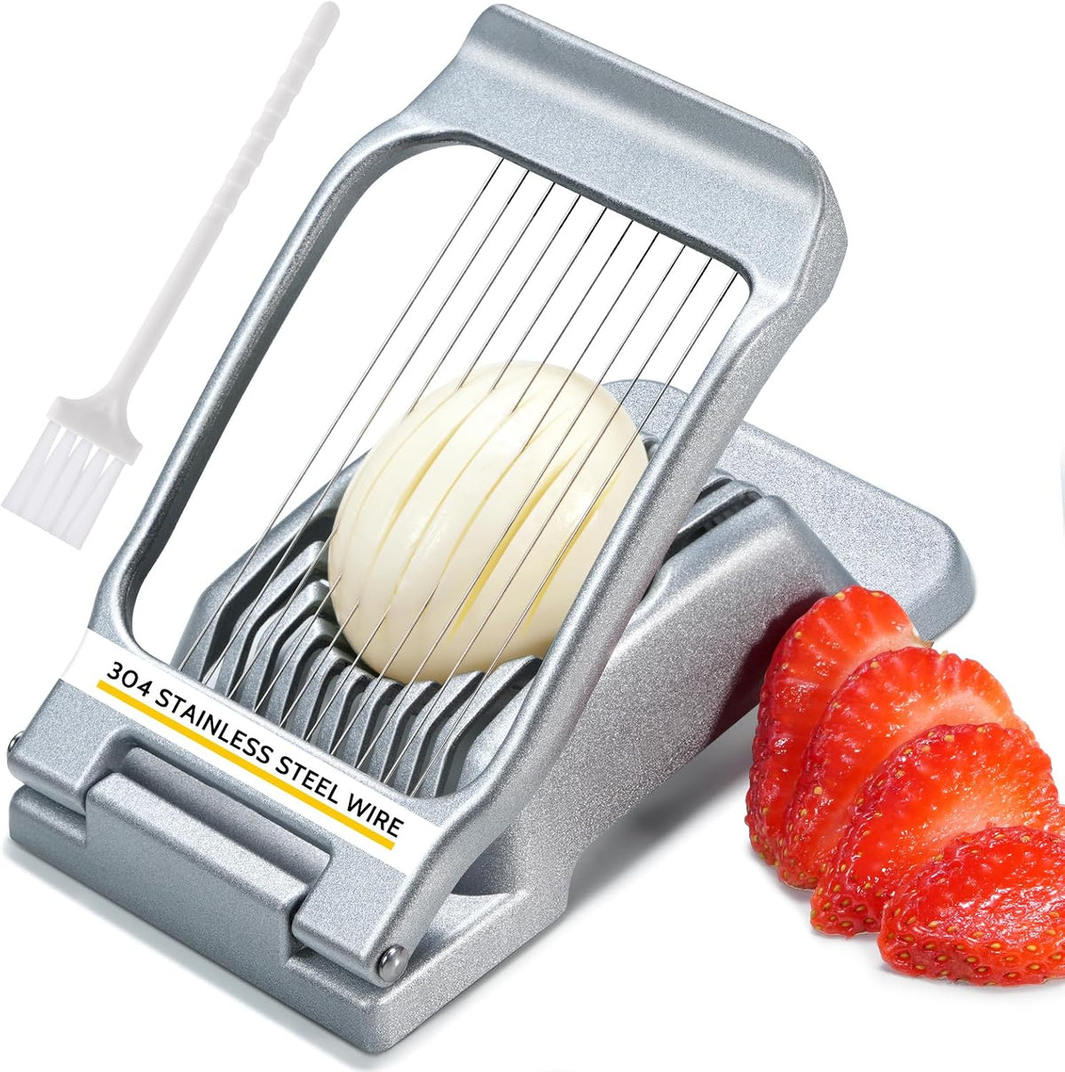Sopito Heavy Duty Stainless Steel Wire Egg Slicer for Hard Boiled Eggs