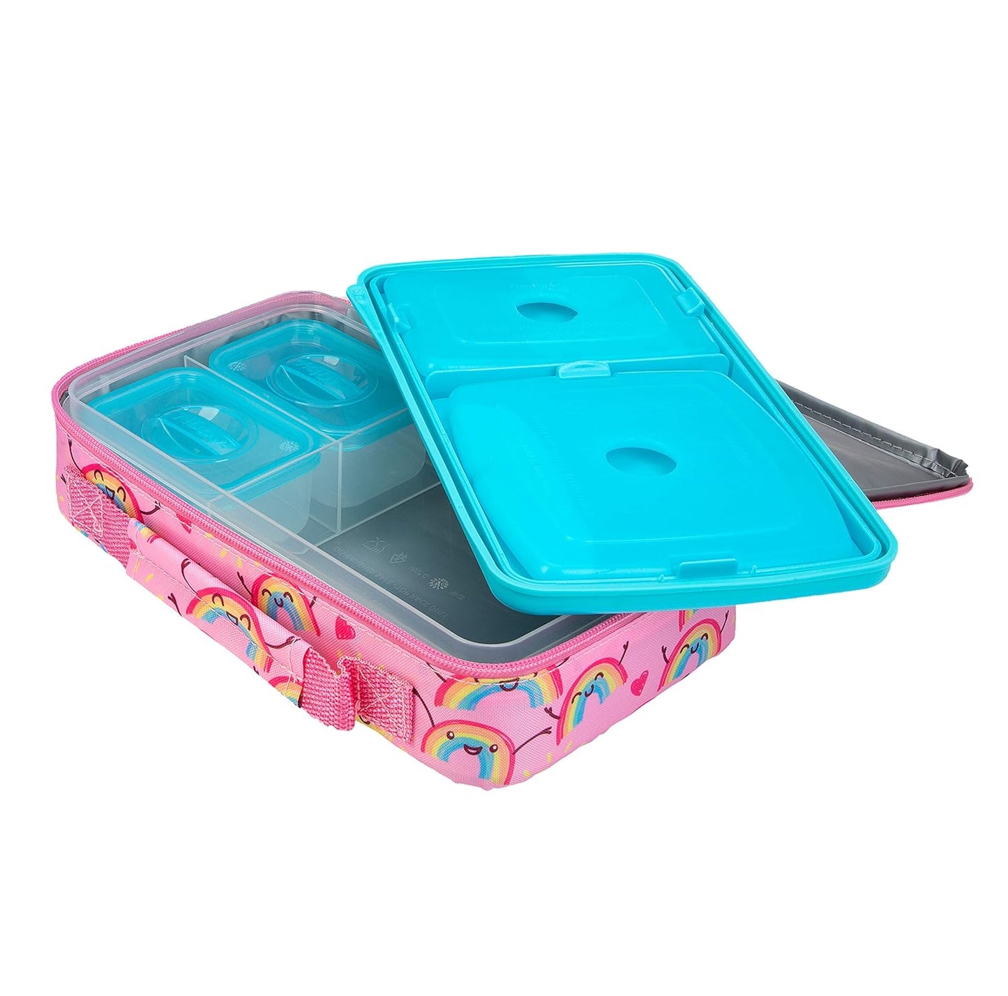 Nuby Lunchbox with Insulated Travel Bag - Bento Lunch Box - 3+ Years - Stars - Back to School Essentials