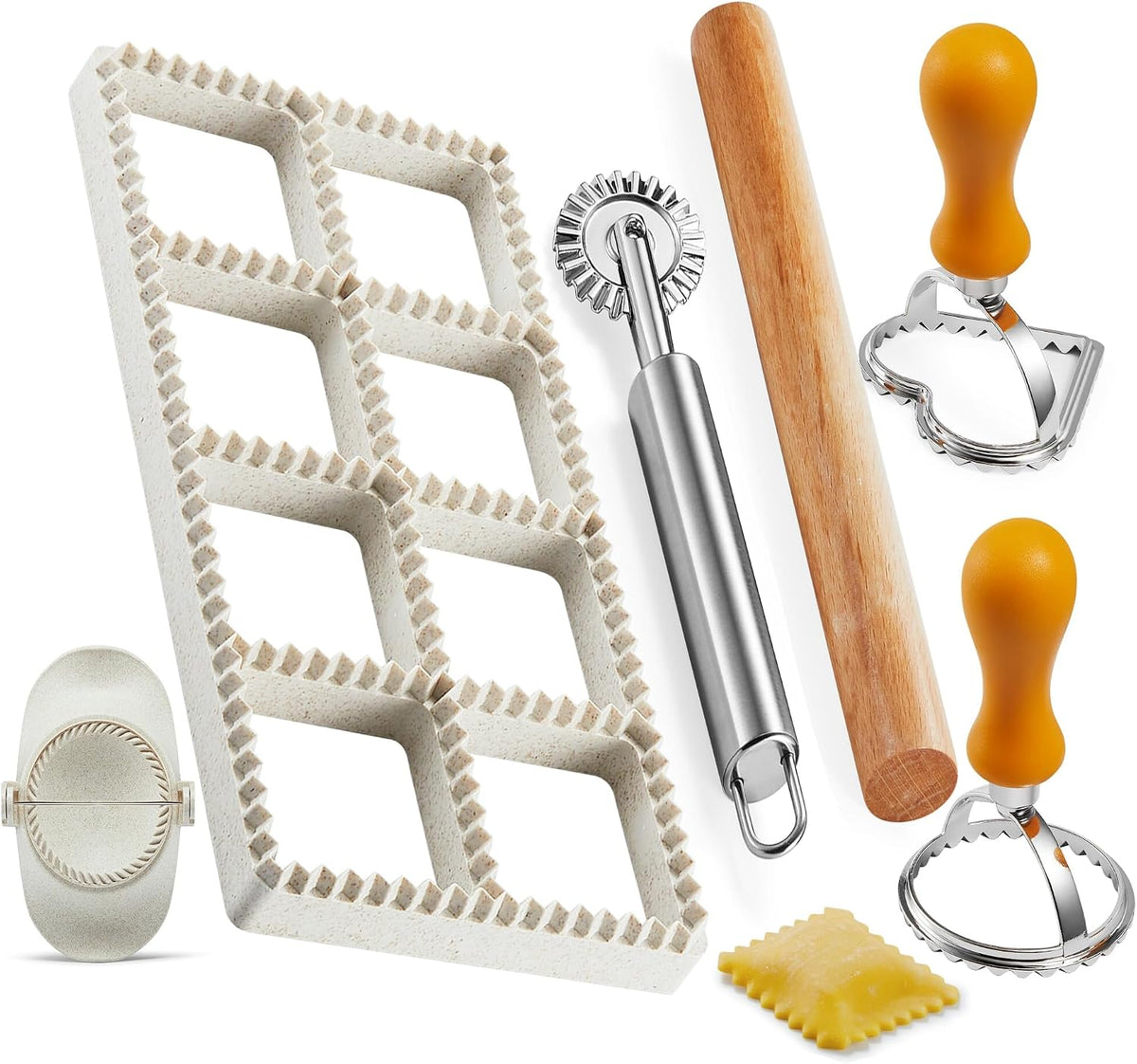 Ravioli Maker Press, Ravioli Stamp Maker Cutter, Heart, Round, Square