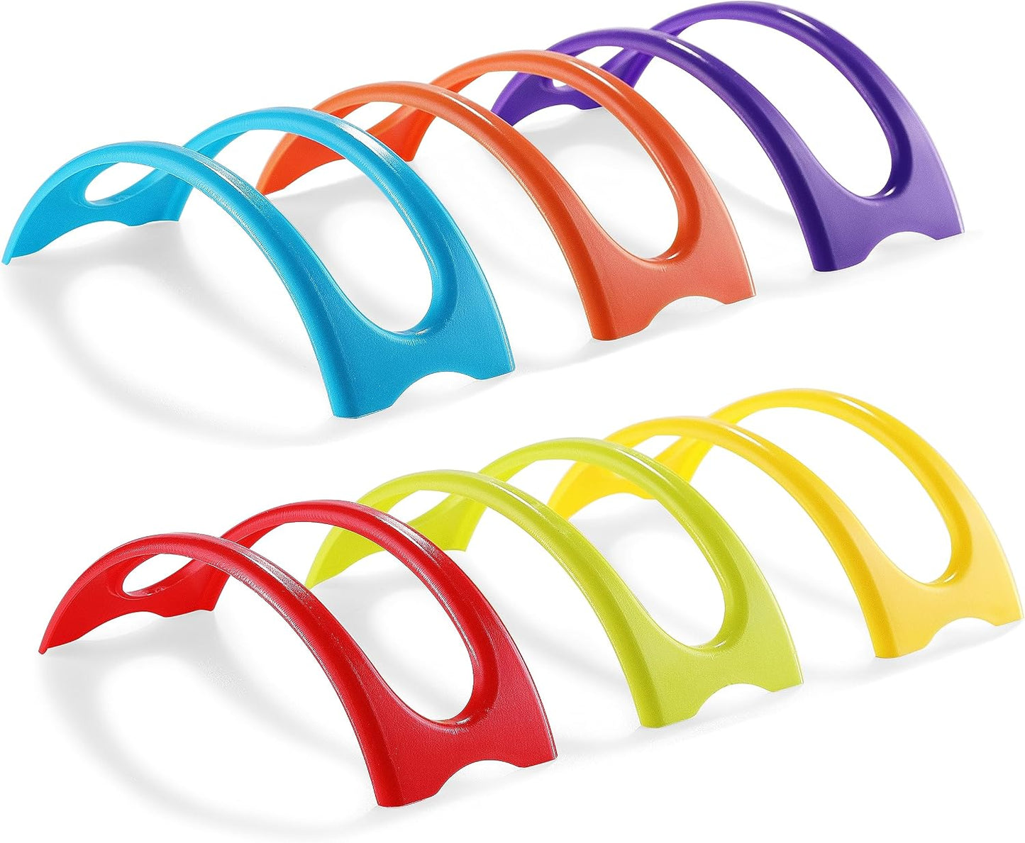 18PCS Individual Taco Holder Stand, MONGSEW Colorful Taco Holders Set of 18, Taco Stands for the individual serving, PP Materials Soft or Hard Taco Shell Holder, Dishwasher & Microwave Safe