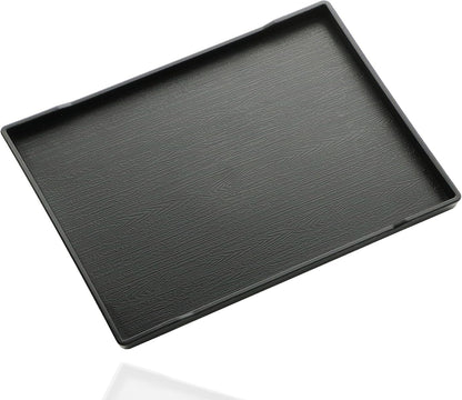 White Serving Tray (13.5 x 9.6 inch) for Serving Accessory, Elegant & Stackable Plastic Tray for Spa, Coffee, Drinks, Tea, Bar, Party, Seasoning, Perfume and Display Use.