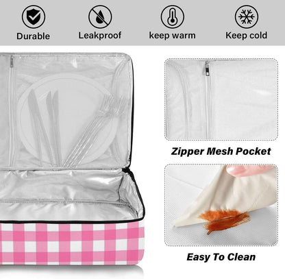 Casserole Carriers for Hot or Cold Food Reusable Casserole Dish Carrier Insulated Thermal Large Capacity Durable Perfect for Party Camping Family Gatherings Yellow Fish - Colors B
