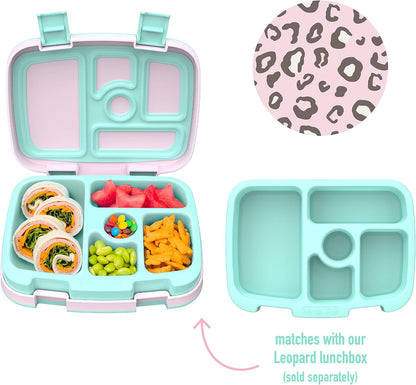Bentgo® Kids Prints Tray with Transparent Cover - Reusable, BPA-Free, 5-Compartment Meal Prep Container with Built-In Portion Control for Healthy Meals At Home & On the Go (Mermaids in the Sea)
