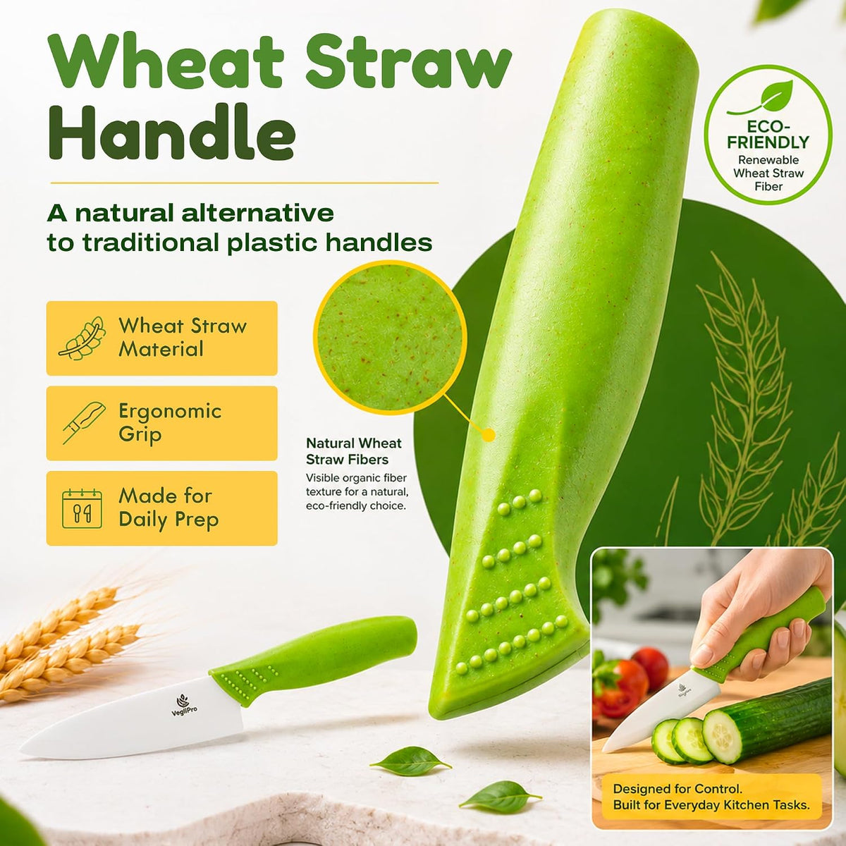 Ceramic Knife Set, 2 Piece, 6 and 4 Inch Sharp Kitchen Blades