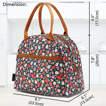FlowFly Insulated Lunch Cooler Bag - Tote Bag Organizer for Women/Men, Black - Colors A