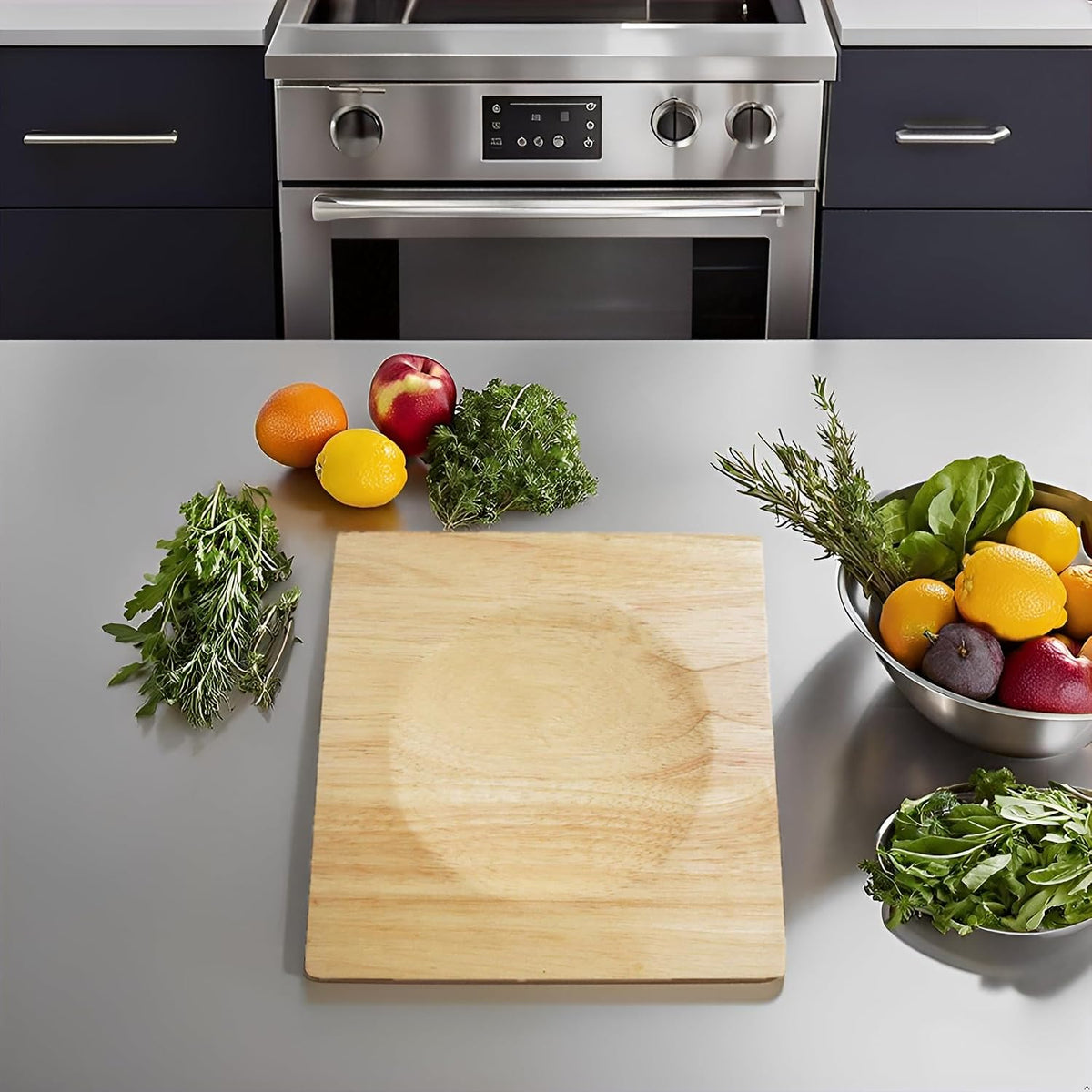 Mezzaluna Cutting Boards,Double-sided Slicing Charcuterie Board,Square Wooden Chopping Board(3.15 IN*3.15 IN) Concave Cutting Board, Wooden Serving Bowl for Mincing Herb n Vegetables