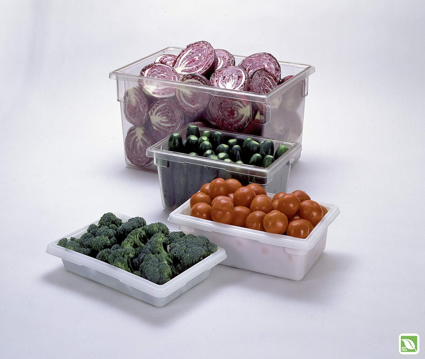 Rubbermaid Commercial Products Polycarbonate Food Storage Box/Tote, 2 Gallon, Clear, for Restaurant/Kitchen/Cafeteria