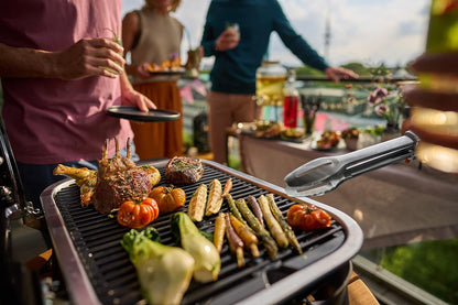 Weber Lumin Compact Outdoor Electric Barbecue Grill, Light Green - Great Small Spaces such as Patios, Balconies, and Decks, Portable and Convenient
