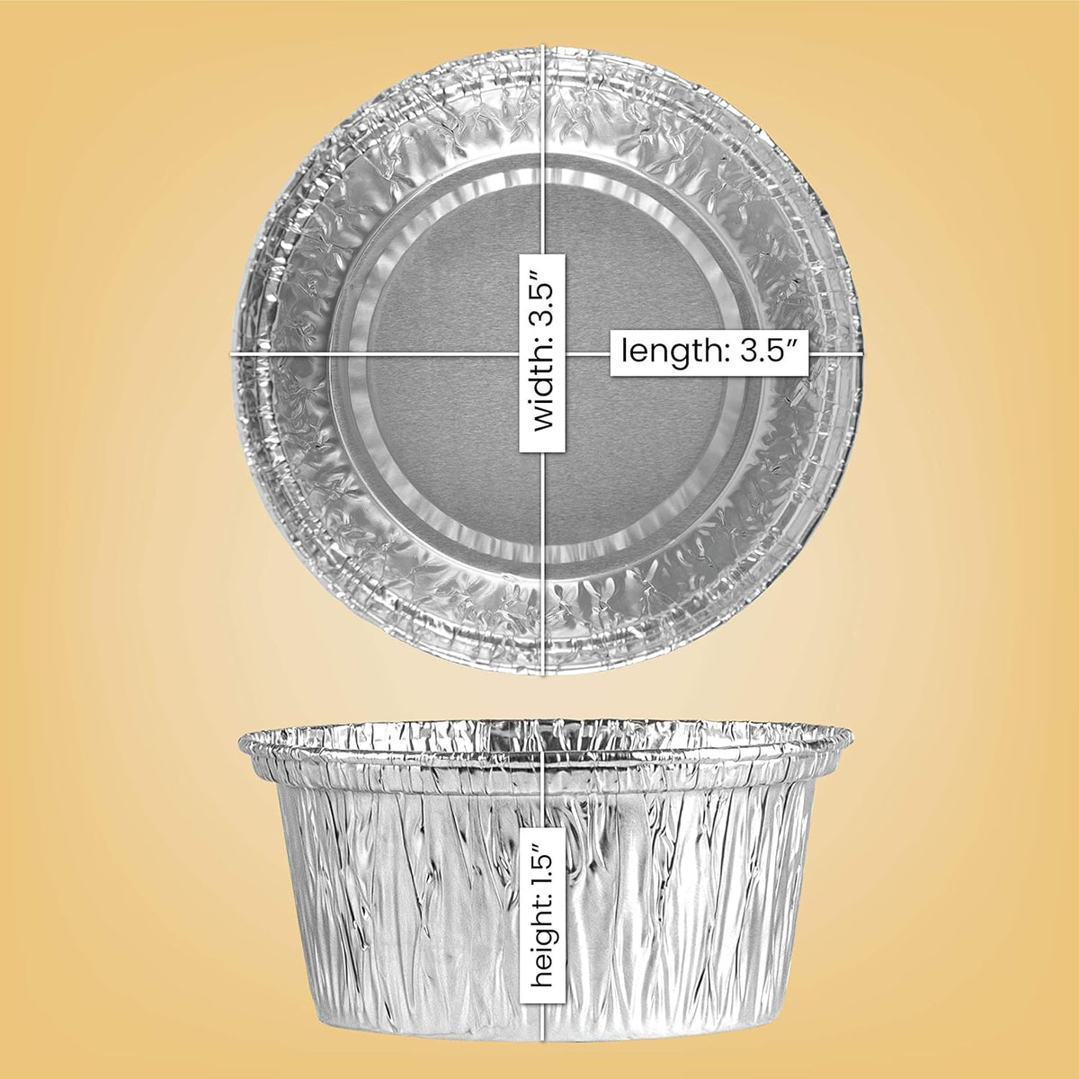 PLASTICPRO 6'' Inch Round Tin Foil Pie Pans Disposable Pack of 20