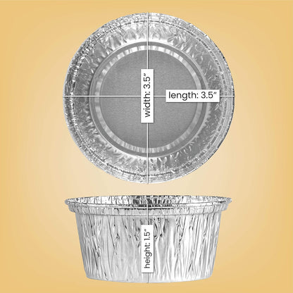 PLASTICPRO 6'' Inch Round Tin Foil Pie Pans Disposable Pack of 20