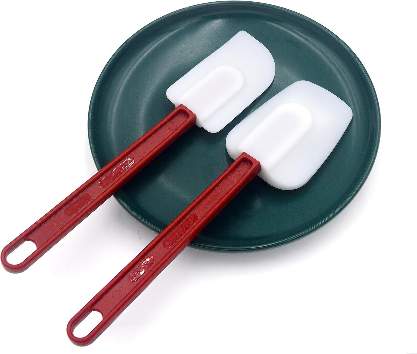 3 PCS Commercial Grade Heat Resistant Silicone Spatulas, 9.5-Inch Rubber Spatulas for Baking, Nonstick & BPA-Free