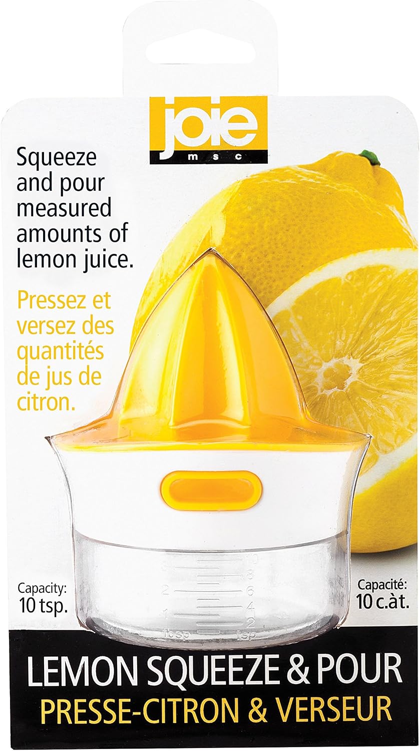 Joie Lemon and Lime Small Hand Juicer and Reamer, Built-In Measuring Cup