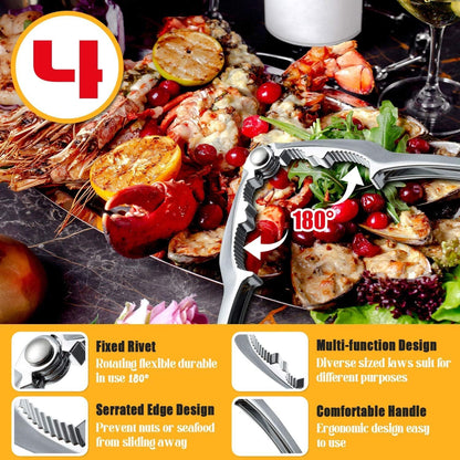 24 Pcs Crab Crackers and Tools, Nut Crackers Seafood Tools