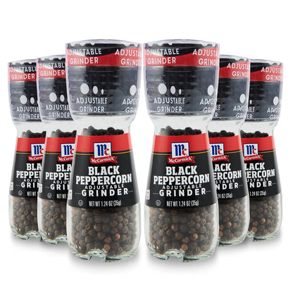 McCormick Sea Salt Grinder, 2.12 oz (Pack of 6) - One 6 Pack of 2.12 Ounce Glass Bottles of Mediterranean Sea Salt, Best for Tabletop Use