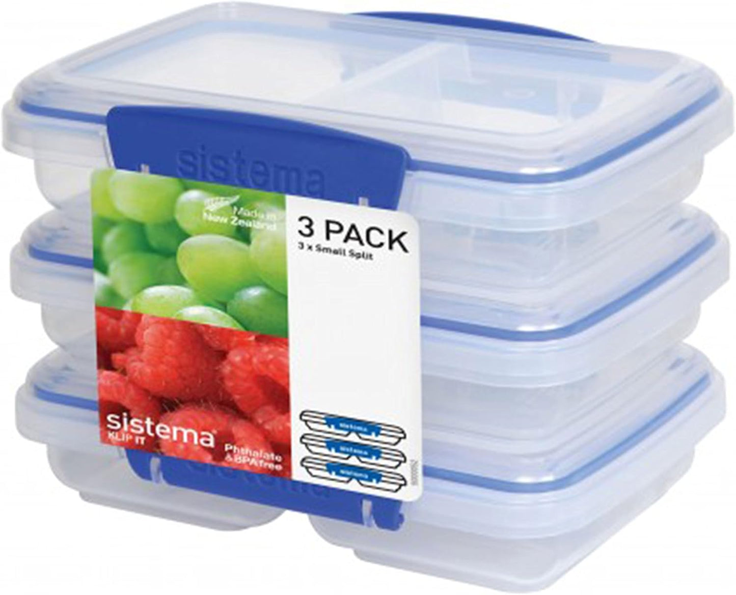 Sistema 6-Piece Food Storage Containers with Salad Dressing and Condiment Containers and Lids for Meal Prep, Dishwasher Safe, Clear/Green