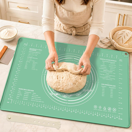 KOYMILEY Platinum Silicone Pastry Mat with Measurements, 24 x 16 in