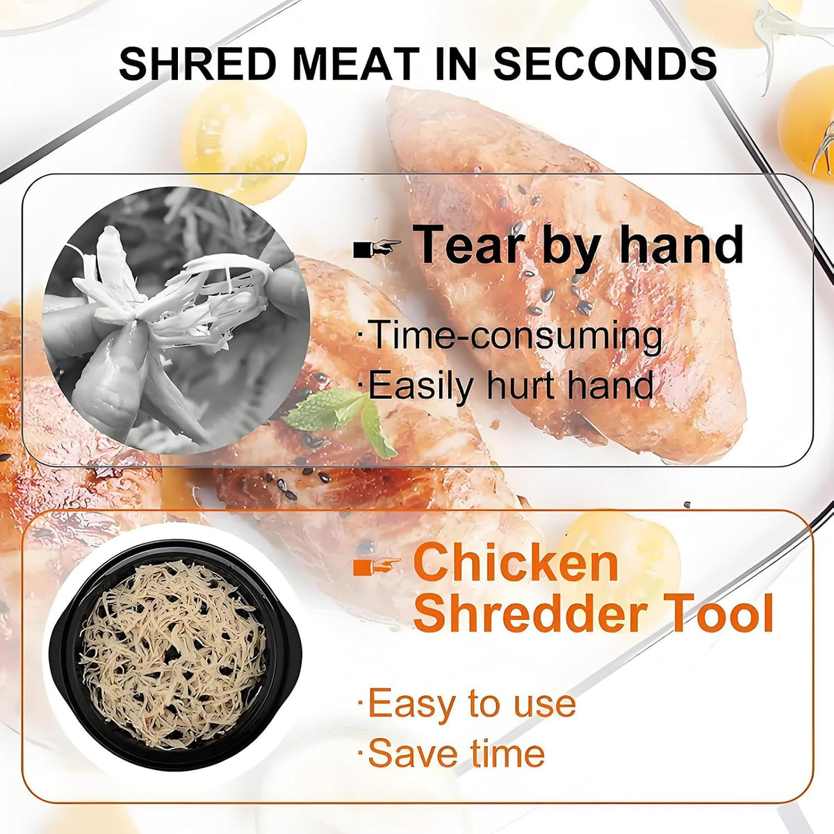 Chicken Shredder,Manual Meat Grinder,Pet Food Aid,High Resistance To 356 ° F,Free Of Bisphenol A,Strong Anti Slip,Easy To Use,Specially Designed For Grinding Meat And Vegetables(Red)