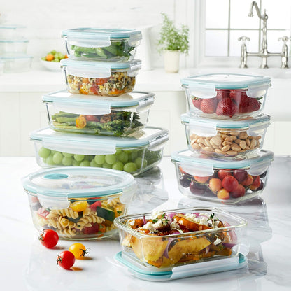 LOCK & LOCK Ovenglass Heat Resistant Glass Round Food Storage Container with Steam Vent, 32.12-oz / 4.02-cup