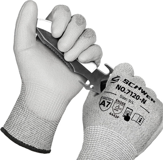 Schwer 3 Pairs A6/A7 (Send Randomly) Cut Resistant Work Gloves, CR7120, L