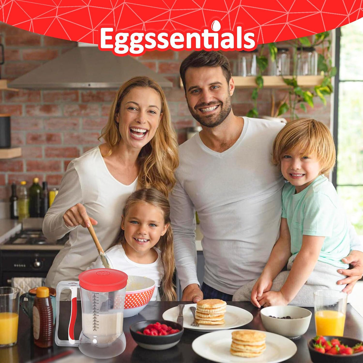 Eggssentials Pancake Batter Dispenser with Squeeze Handle Pancake Dispenser